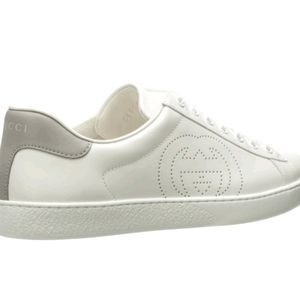 White leather interlocking gg sneakers